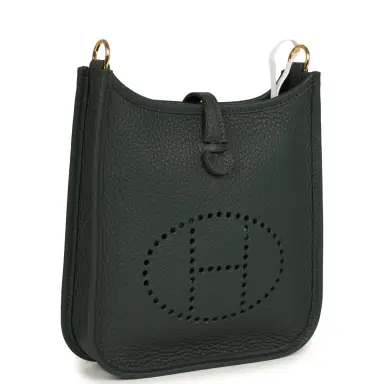 HERMÈS Hermes Evelyne TPM Vert Mangrove Clemence Gold Hardware | Thumbnail 2 HERMÈS Hermes Evelyne TPM Vert Mangrove Clemence Gold Hardware | Thumbnail 2