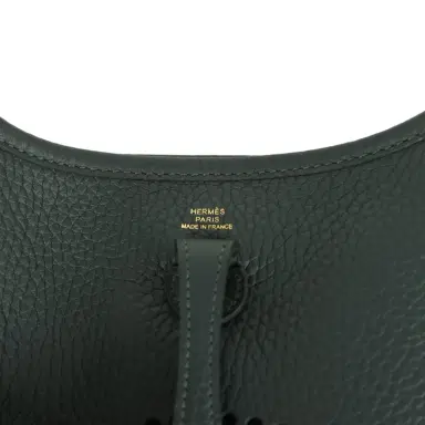 HERMÈS Hermes Evelyne TPM Vert Mangrove Clemence Gold Hardware | Thumbnail 7 HERMÈS Hermes Evelyne TPM Vert Mangrove Clemence Gold Hardware | Thumbnail 7