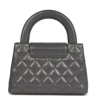 Chanel Pre-owned Chanel Small Kelly Shopper Grey Shiny Aged Calfskin Brushed Gold Hardware | Thumbnail 4 Chanel Pre-owned Chanel Small Kelly Shopper Grey Shiny Aged Calfskin Brushed Gold Hardware | Thumbnail 4