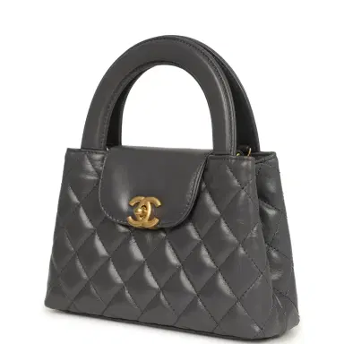 Chanel Pre-owned Chanel Small Kelly Shopper Grey Shiny Aged Calfskin Brushed Gold Hardware | Thumbnail 5 Chanel Pre-owned Chanel Small Kelly Shopper Grey Shiny Aged Calfskin Brushed Gold Hardware | Thumbnail 5