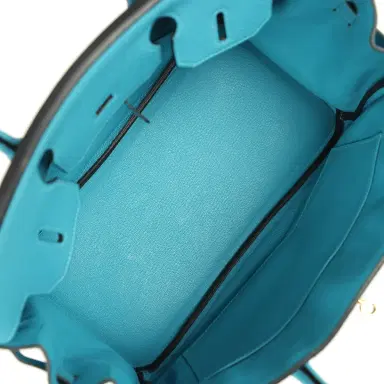 HERMÈS Pre-owned Hermes Birkin 30 Turquoise Togo Gold Hardware | Thumbnail 8 HERMÈS Pre-owned Hermes Birkin 30 Turquoise Togo Gold Hardware | Thumbnail 8