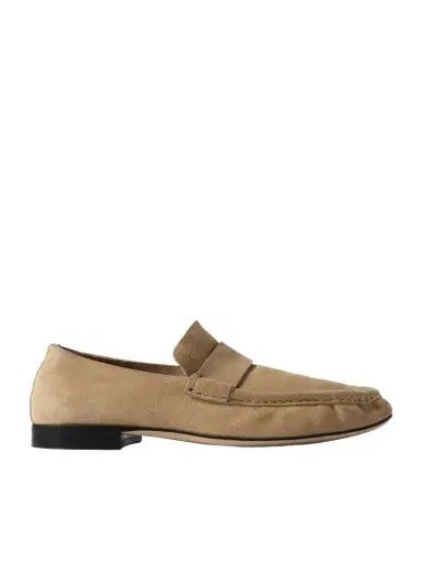The Row Soft Suede Loafers | Thumbnail 1 The Row Soft Suede Loafers | Thumbnail 1