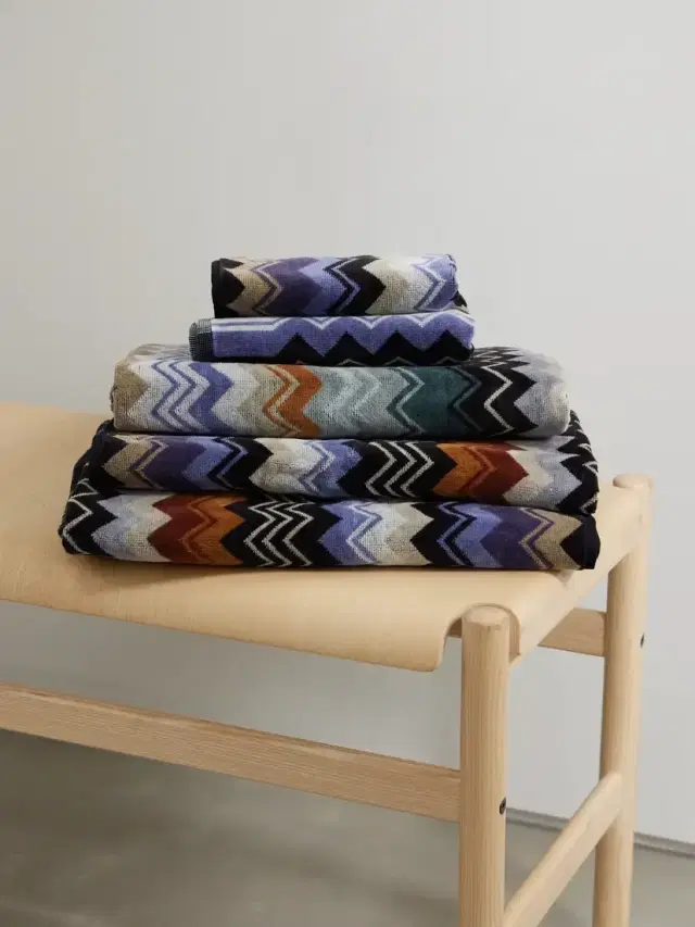 Missoni Home Giacomo Set Of Five Striped Jacquard-knit Cotton-terry Towels