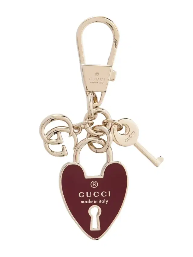 Enameled Gold-tone Keychain