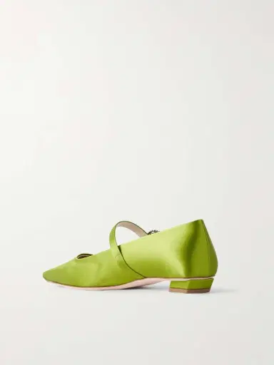 Roger Vivier Belle Vivier 20 Crystal-embellished Satin Mary Jane Ballet Flats | Thumbnail 3 Roger Vivier Belle Vivier 20 Crystal-embellished Satin Mary Jane Ballet Flats | Thumbnail 3
