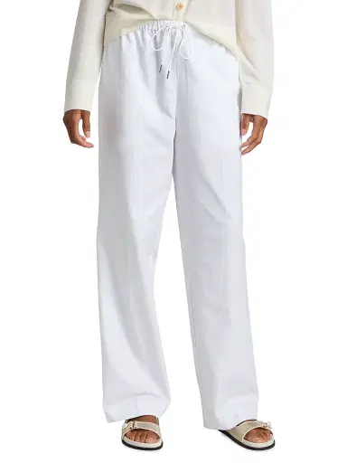 Jenni Kayne Women's Paloma Cotton Oxford Pants - White - Size XL | Thumbnail 3