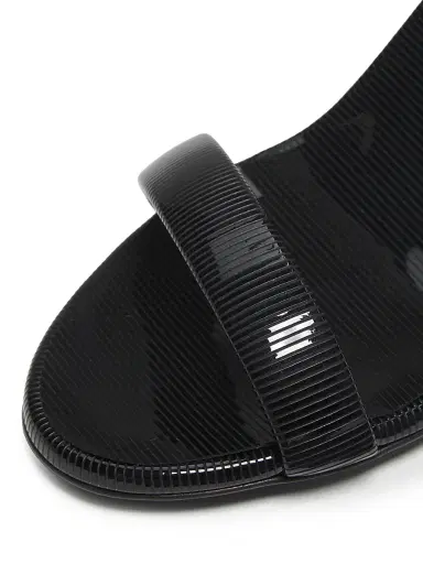 ALAIA Women's 90MM Textured Patent Leather Sandals - Noir | Thumbnail 5 ALAIA Women's 90MM Textured Patent Leather Sandals - Noir | Thumbnail 5