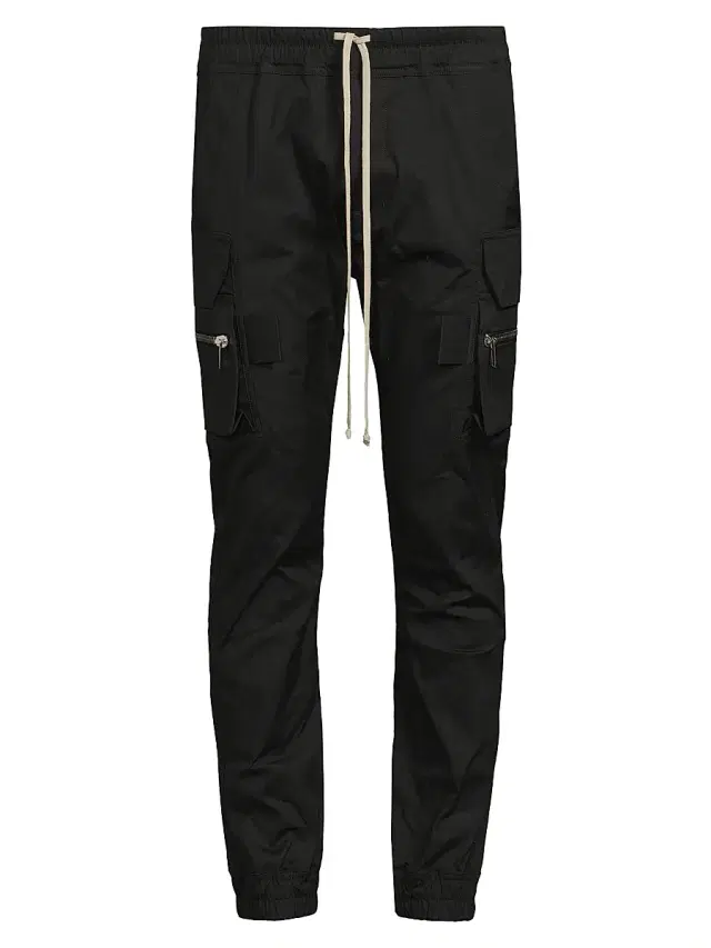 Rick Owens Men's Mastodon Stretch-Cotton Cargo Pants - Black