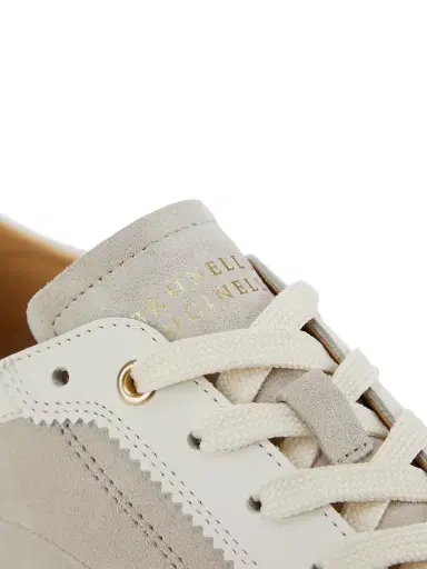 Brunello Cucinelli Men's Suede Low-Top Sneakers - Limestone | Thumbnail 5 Brunello Cucinelli Men's Suede Low-Top Sneakers - Limestone | Thumbnail 5
