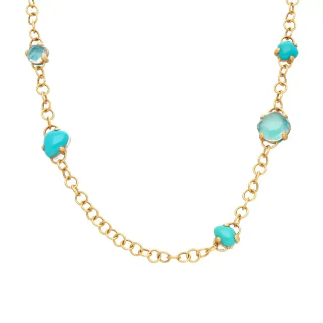 Pomellato Pomellato 18K Rose Gold Turquoise & Rocca Crystal Necklace by The Solist
