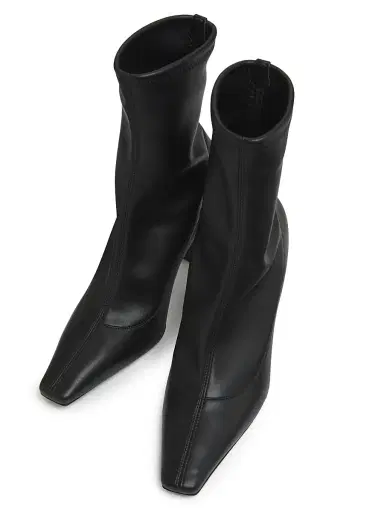 Giuseppe Zanotti Women's 90MM Leather Square-Toe Ankle Booties - Nero - Size 12 | Thumbnail 4 Giuseppe Zanotti Women's 90MM Leather Square-Toe Ankle Booties - Nero - Size 12 | Thumbnail 4