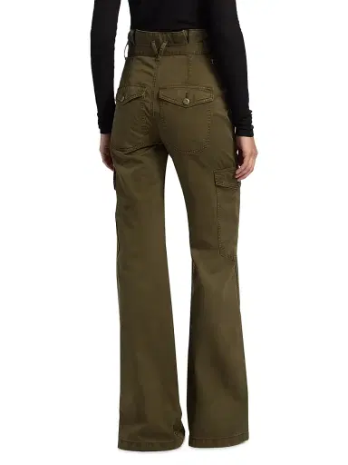 Veronica Beard Women's Damara Cotton Wide-Leg Cargo Pants | Thumbnail 5