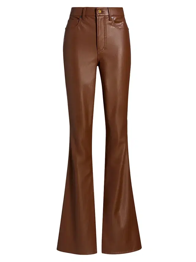 Veronica Beard Women's Beverly High-Rise Skinny Flared Pants - Mahogany