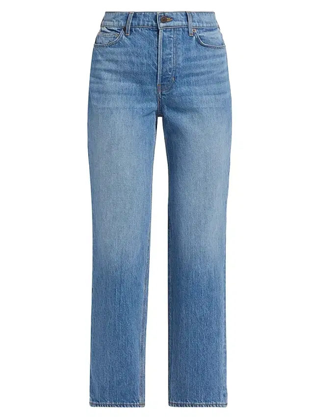 Veronica Beard Women's Leah Mid-Rise Straight-Leg Jeans - Lakeshore Blush