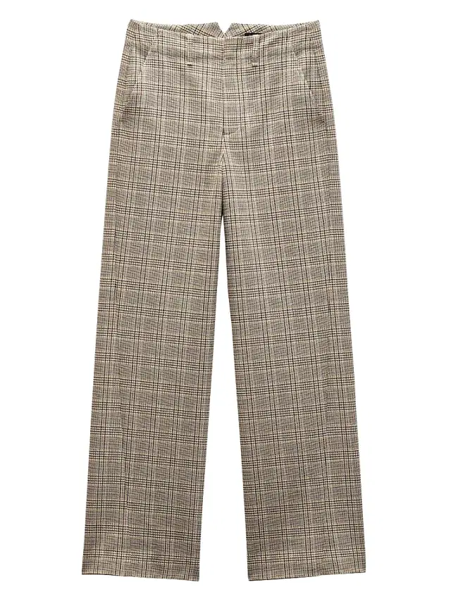 rag & bone Women's Shea Plaid Wool-Blend Straight-Leg Pants - Tan Multi