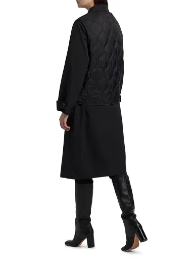 If Only Studio Women's 2-Piece Trench Coat & Puffer Vest Set | Thumbnail 4