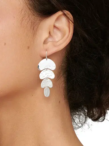 Ippolita Women's Classico Crinkle Sterling Silver 4-Tier Drop Earrings - Silver | Thumbnail 2 Ippolita Women's Classico Crinkle Sterling Silver 4-Tier Drop Earrings - Silver | Thumbnail 2