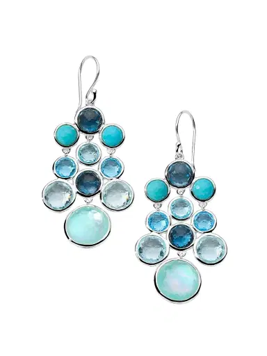Ippolita Women's Lollipop Lollitini Sterling Silver & Multi-Gemstone Wide Chandelier Earrings - Waterfall | Thumbnail 1