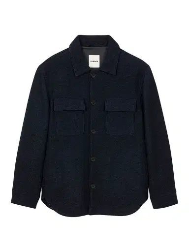 Sandro Men's Wool Overshirt - Midnight Blue | Thumbnail 1