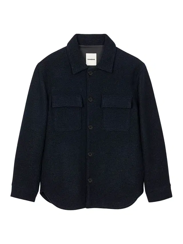 Men's Wool Overshirt - Midnight Blue