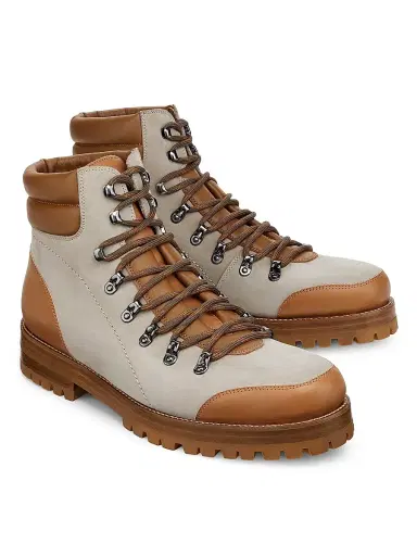 Manolo Blahnik Men's Janka Leather Hiking Boots - Medium Brown - Size 10 | Thumbnail 2 Manolo Blahnik Men's Janka Leather Hiking Boots - Medium Brown - Size 10 | Thumbnail 2