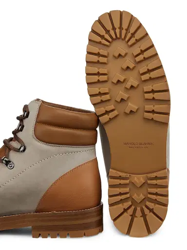 Manolo Blahnik Men's Janka Leather Hiking Boots - Medium Brown - Size 10 | Thumbnail 6 Manolo Blahnik Men's Janka Leather Hiking Boots - Medium Brown - Size 10 | Thumbnail 6