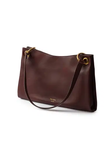 Prada Women's Etude Leather Shoulder Bag - Brown | Thumbnail 5 Prada Women's Etude Leather Shoulder Bag - Brown | Thumbnail 5