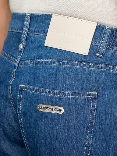 Stefano Ricci Men's Jeans Shorts - Blue - Size 40 | Thumbnail 4