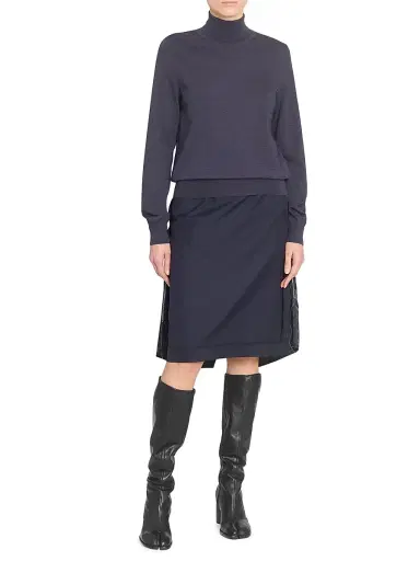 Maison Margiela Women's Fine Wool Turtleneck Sweater - Dark Blue | Thumbnail 2