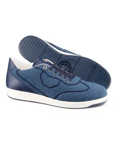 Stefano Ricci Men's Calf Leather Sneakers - Blue - Size 11 | Thumbnail 3