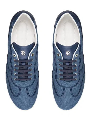 Stefano Ricci Men's Calf Leather Sneakers - Blue - Size 11 | Thumbnail 4
