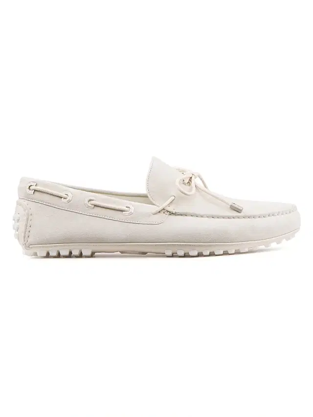 Men's Calf Leather Loafers - White