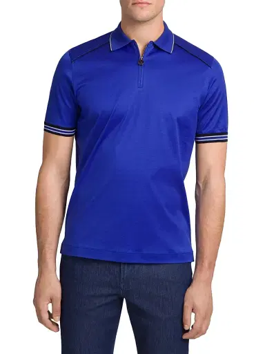 Stefano Ricci Men's Polo Sweater - Bright Blue - Size 44 | Thumbnail 2