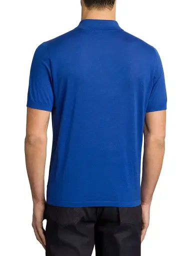 Stefano Ricci Men's Knit Zipper Polo | Thumbnail 3