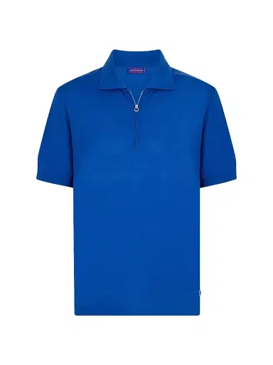 Stefano Ricci Men's Knit Zipper Polo | Thumbnail 1