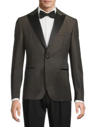 Pal Zileri Men's Shimmer Single-Breasted Dinner Jacket - Brown - Size 48 | Thumbnail 3 Pal Zileri Men's Shimmer Single-Breasted Dinner Jacket - Brown - Size 48 | Thumbnail 3