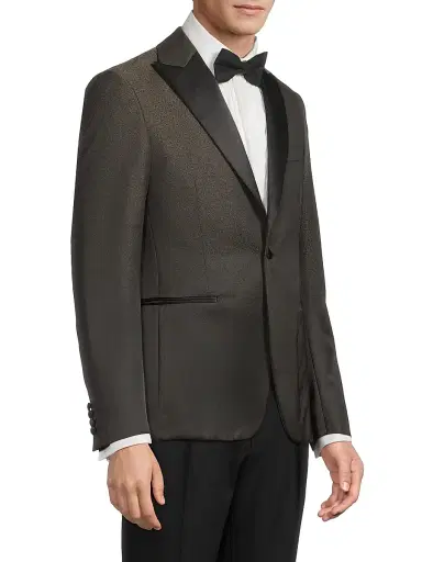 Pal Zileri Men's Shimmer Single-Breasted Dinner Jacket - Brown - Size 48 | Thumbnail 4 Pal Zileri Men's Shimmer Single-Breasted Dinner Jacket - Brown - Size 48 | Thumbnail 4