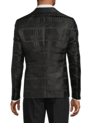 Pal Zileri Men's Silk-Blend Single-Breasted Dinner Jacket - Black - Size 38 | Thumbnail 5