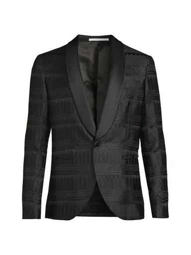 Pal Zileri Men's Silk-Blend Single-Breasted Dinner Jacket - Black - Size 38 | Thumbnail 1