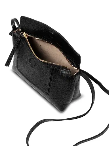 Wandler Women's Mini Penelope Slouch Leather Shoulder Bag - Black Crust | Thumbnail 2 Wandler Women's Mini Penelope Slouch Leather Shoulder Bag - Black Crust | Thumbnail 2