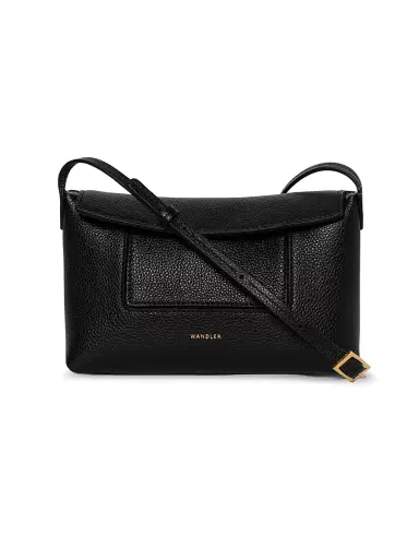 Wandler Women's Mini Penelope Slouch Leather Shoulder Bag - Black Crust | Thumbnail 1 Wandler Women's Mini Penelope Slouch Leather Shoulder Bag - Black Crust | Thumbnail 1