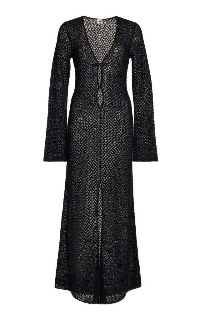 The Garment Tanzania Pointelle-Knit Organic Cotton Maxi Dress
