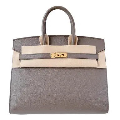HERMÈS Hermes Birkin Sellier 25 Etain Epsom Gold Hardware | Thumbnail 1