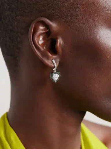 Kamyen Manaal 18-karat White Gold Diamond Earrings | Thumbnail 2 Kamyen Manaal 18-karat White Gold Diamond Earrings | Thumbnail 2