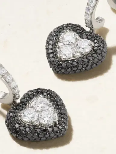 Kamyen Manaal 18-karat White Gold Diamond Earrings | Thumbnail 4 Kamyen Manaal 18-karat White Gold Diamond Earrings | Thumbnail 4