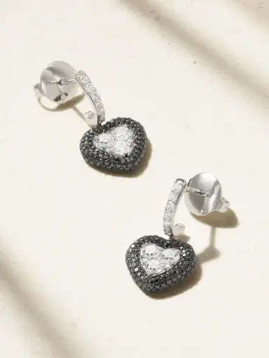 Kamyen Manaal 18-karat White Gold Diamond Earrings | Thumbnail 1 Kamyen Manaal 18-karat White Gold Diamond Earrings | Thumbnail 1