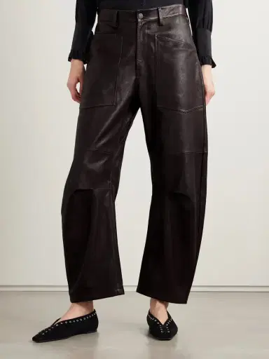Nili Lotan Shon Leather Barrel-leg Pants | Thumbnail 3