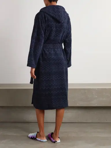 Missoni Home Chalk Belted Striped Cotton-terry Robe | Thumbnail 3 Missoni Home Chalk Belted Striped Cotton-terry Robe | Thumbnail 3