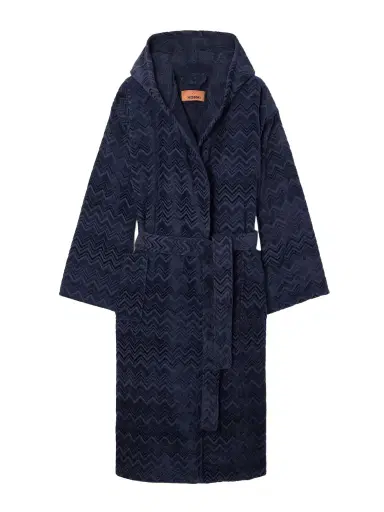 Missoni Home Chalk Belted Striped Cotton-terry Robe | Thumbnail 1 Missoni Home Chalk Belted Striped Cotton-terry Robe | Thumbnail 1