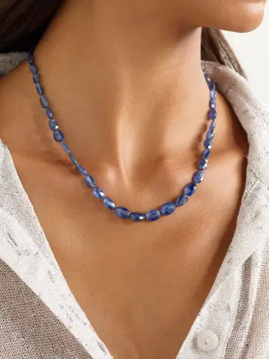 Ileana Makri 18-karat White Gold, Sterling Silver, Kyanite And Diamond Necklace | Thumbnail 2